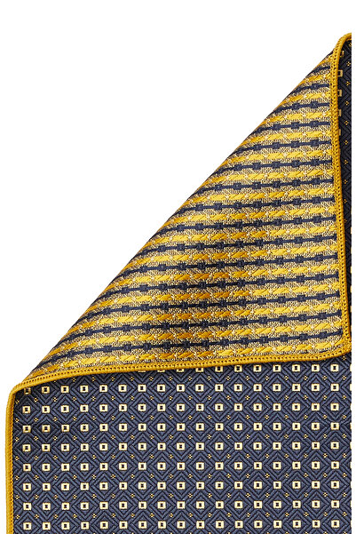 Network Sarı Lacivert Mikro Desenli Poşet Mendil