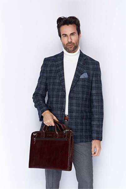 Aka Deri Classic Leather Brown Briefcase - 241 61