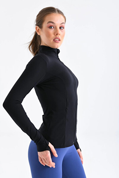 EMNY Black Comfort Light Warm Jacket Sports Cardigan