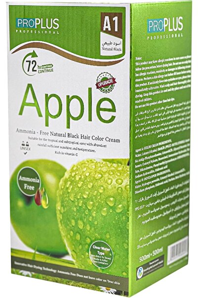 MAYCARE كريم تلوين الشعر خالي من الأمونيا بنكهة التفاح 500 مل مثبت للشعر 500 مل تفاح (أسود A1)