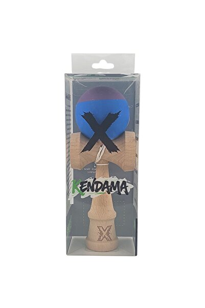 Bibilel Kids Kendama X Original, Professional, Bibilel Kids, Wooden, Rubber Grip, 18 cm, Blue/Purple