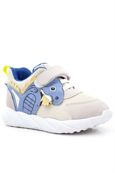 Rakerplus Barefoot Cream Dinosaur Velcro Elastic Children's Sports Shoes