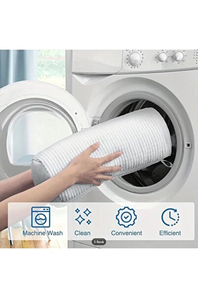 MissClean Ayakkabı Yıkama Çantası Özel Makarna Kumaş Fermuarlı Büyük Boy Mikrofiber Beyaz Renk