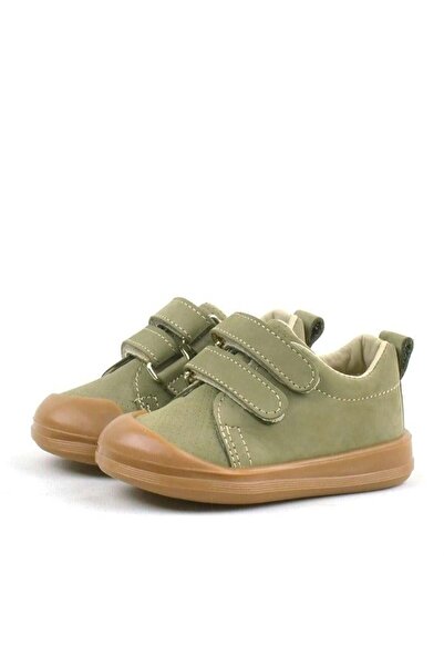 Rakerplus Sonic Genuine Leather Khaki Velcro Anatomical Baby Sports Shoes Sneaker