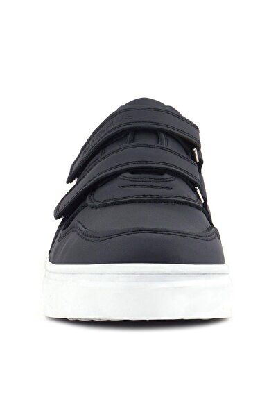 Rakerplus Genuine Leather Velcro Black and White Sole Boys' Sports Shoes