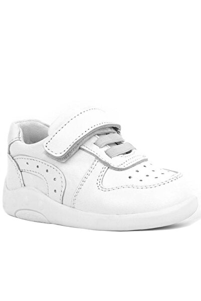 Rakerplus Genuine Leather White Anatomical Baby Sports Shoes
