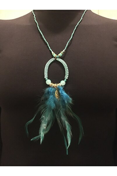 ZEYTUN AKSESUAR Authentic, Ethnic, Bohemian Feather Long Necklace