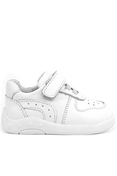 Rakerplus Genuine Leather White Anatomical Baby Sports Shoes