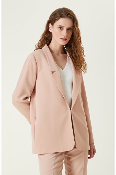 Network Nude Yakası Aksesuarlı Blazer Ceket