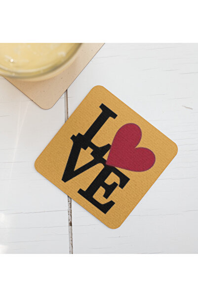 Nino Store قاعدة كوب هدية مربعة مطبوعة عليها عبارة Love Love ليوم الحب في 14 ...