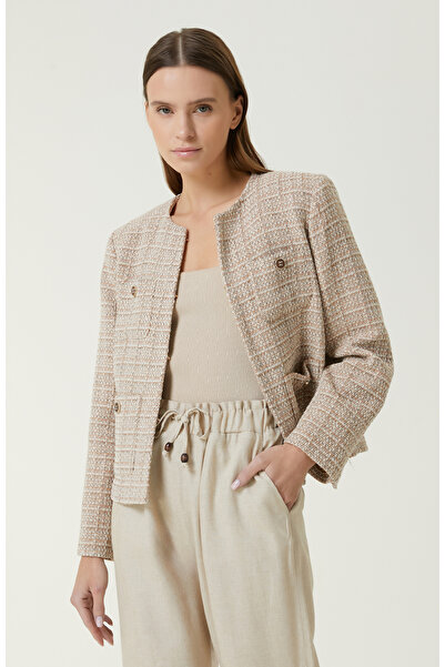 Network Bej Tweed Ceket