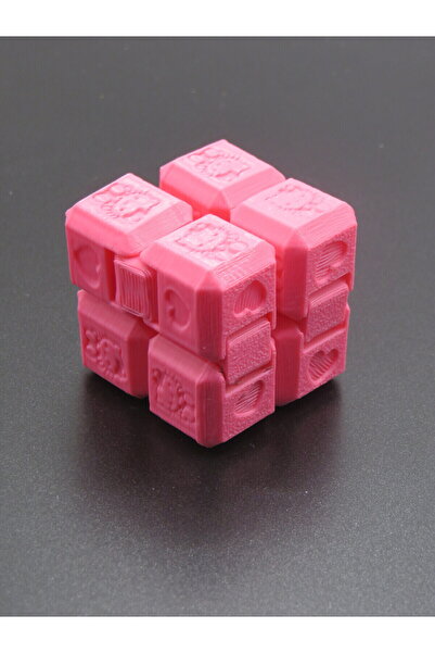 MODA Hello Kitty'li 3D Baskı Mekanik Küp - Sevimli Parmak Oyuncağı | Pembe Özel Tasarım
