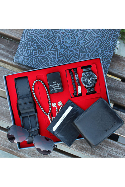 saat&istasyonu Erkek Kol Saat Seti Çakmak Erkek Tesbih Bileklik Bileklik Spor...