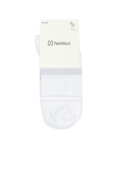 Network Beyaz Kadın Bambu Çorap