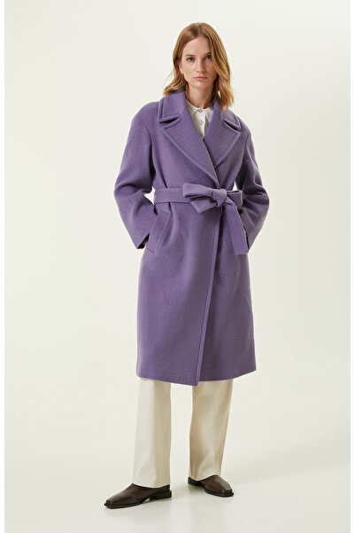 Network Lila Beli Kemerli Manto