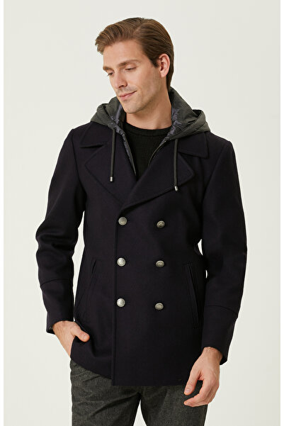 Network Mor Kruvaze Diyagonal Yün Kaban