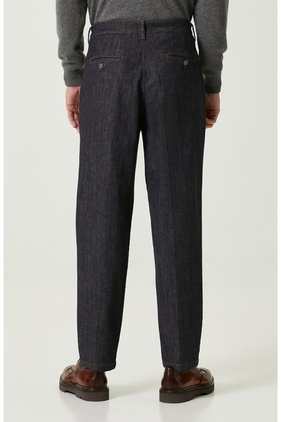 Network Lacivert Casual Pantolon