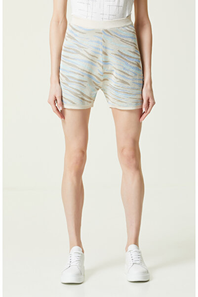 Network Bej Düz Paça Şort