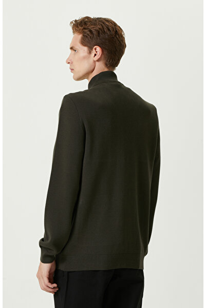 Network Haki Dik Yaka Triko Mont