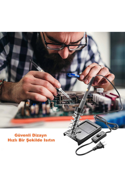 DailyTech 60w Ayarlanabilir Elektrikli Havya Kiti Full Lehim Seti