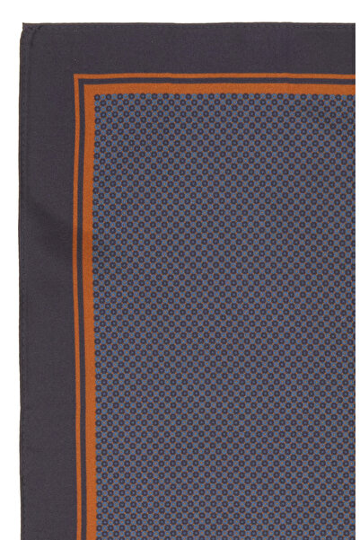 Network Lacivert İpek Poşet Mendil