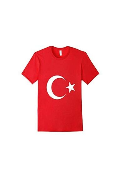 ATAŞ Crescent Star Turkish Flag Unisex Red T-Shirt Xlarge Size