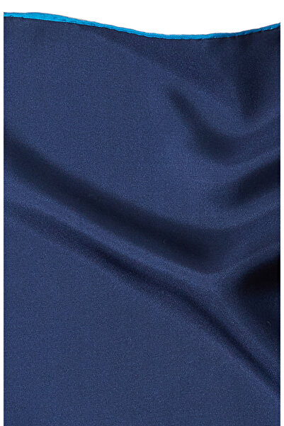 Network Lacivert İpek Poşet Mendil