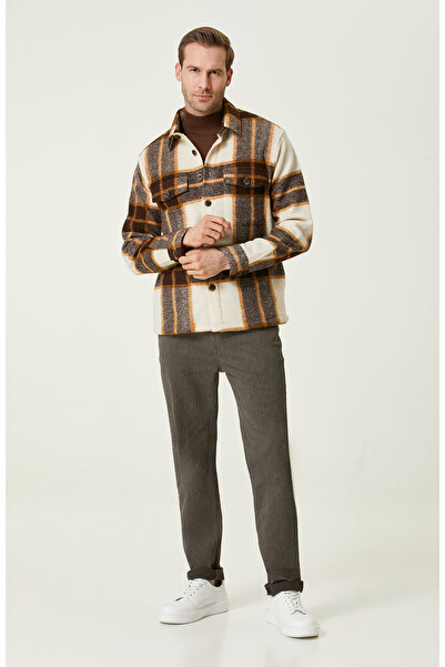 Network Ekru Kahverengi Ekose Desenli Dış Gömlek