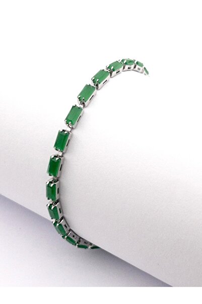 Siya Silver Waterway Silver Rectangular Bracelet - 17+2