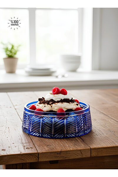 AKDEN STORE Crystal Cutlery Tableware Glass Bowl / Presentation Bowl / Salad Bowl 24cm