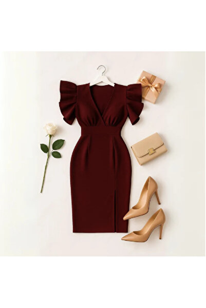 NOVALİA Rochie Lotus Elegantă cu Mâneci Voluminoase – Perfectă pentru Evenime...