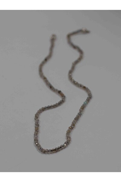 Mucize Taş Labradorit Taşı Doğaltaş Ince Kolye 2 Mm