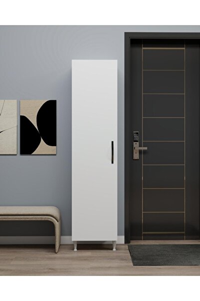 IRMAK MOBİLYA Kapı Arkası Tek kapaklı 5 Raflı Çok Amaçlı İnce Organizatör Banyo Mutfak Kiler Ardiye Boy Dolabı