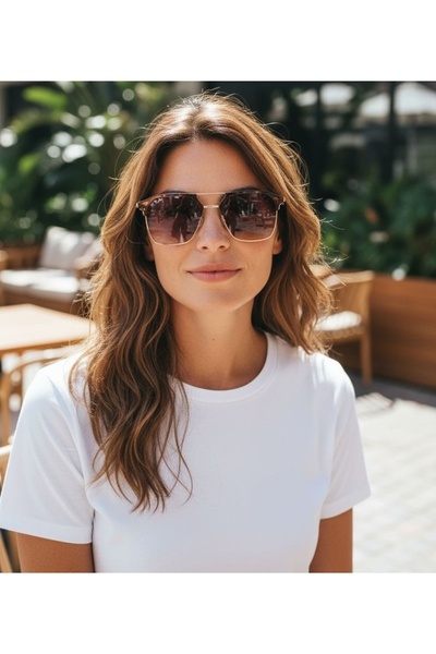 Byc polo نظارات شمسية أنيقة وعصرية للجنسين من ديفيد بي كيه إم بلون بني..