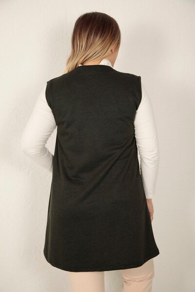 Generic Brand ECRİN KUMAŞ CHIC WINTER VEST MOTHER VEST