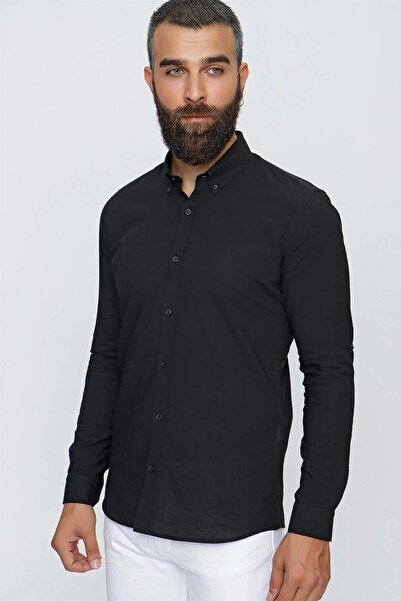 Efor GK 633 Siyah Klasik Gömlek