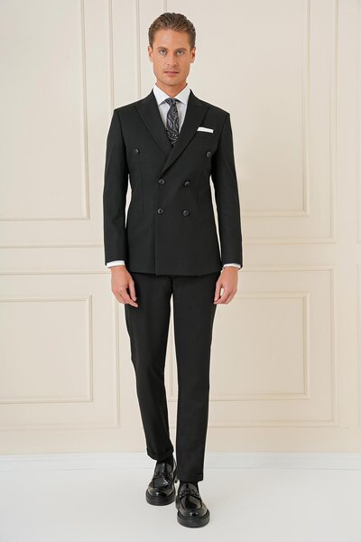 Efor TK 905 Slim Fit Siyah Spor Takım Elbise