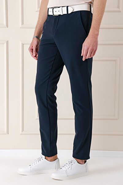 Efor Comfort Fit Beli Lastikli Yan Cep Lacivert Jogger Pantolon P 1150