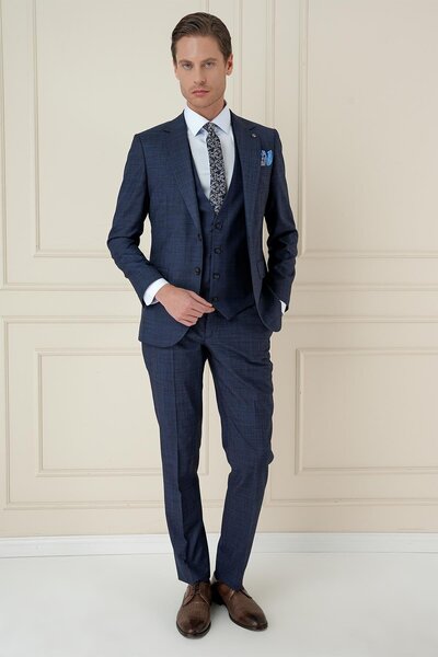 Efor TK 906 Slim Fit Lacivert Spor Takım Elbise