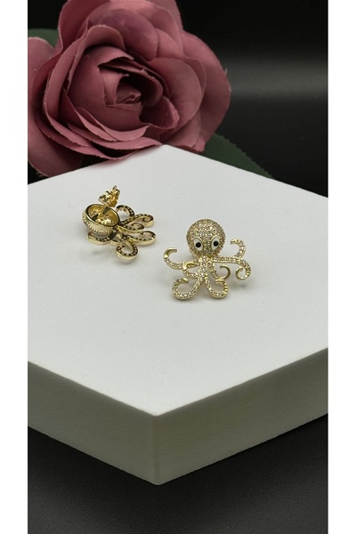 SK aksesuar Taşlı Ahtapot Vip Küpe