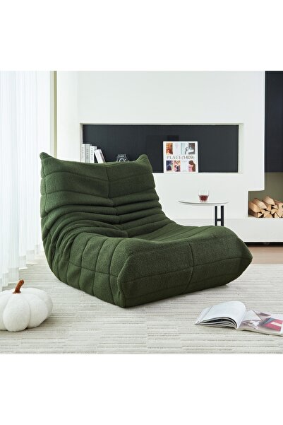 Crestj كرسي جلوس مريح منخفض الأرضية يناسب الجلسات اليومية - لون اخضر