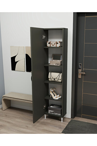 IRMAK MOBİLYA Kapı Arkası Tek kapaklı 5 Raflı Çok Amaçlı İnce Organizatör Ban...