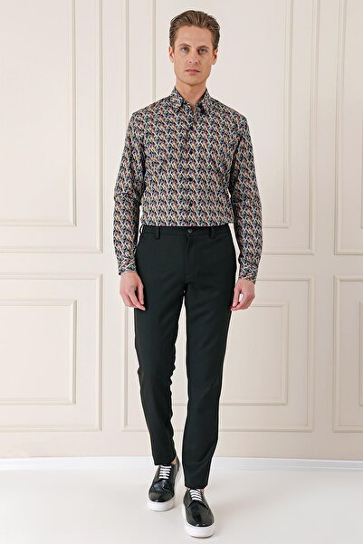 Efor Comfort Fit Yan Cep Beli Lastikli Esnek Pamuk Siyah Jogger Pantolon P 1143