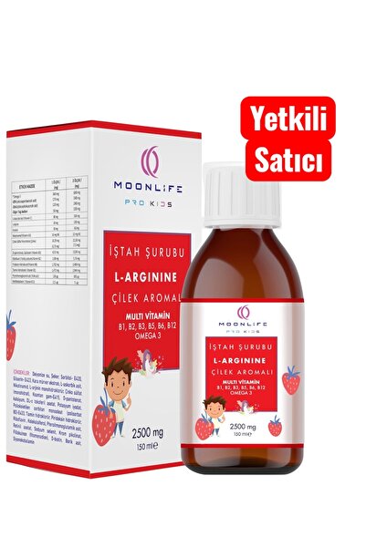 MOONLİFE PRO PLUS Moon Life L-arginine Multivitamin Omega 3 İştah Şurubu Çilek Aromalı 150ml