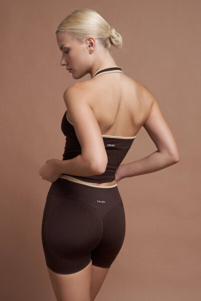 SESEH Bitter Coffee Pad Shaping / Sculpting Firming Double Color Seamless Tank Top Body Athlete Singlet |   Rate It