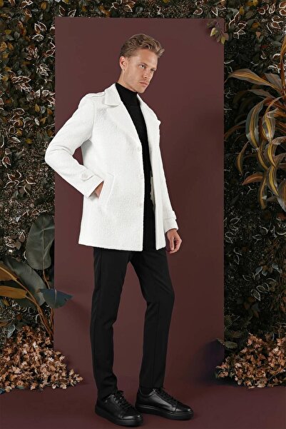 Efor KA 078 Slim Fit Ekru Spor Kaban