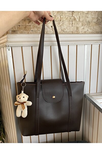 ÇANTA Ayıcık Detaylı Fermuarlı Omuz Çantası