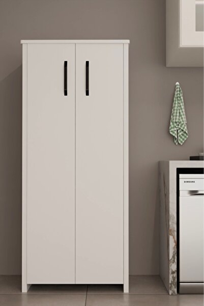 Serçedesign 2 Kapaklı 5 Raflı Çok Amaçlı Dolap - Mutfak Dolabı - Banyo Dolabı...