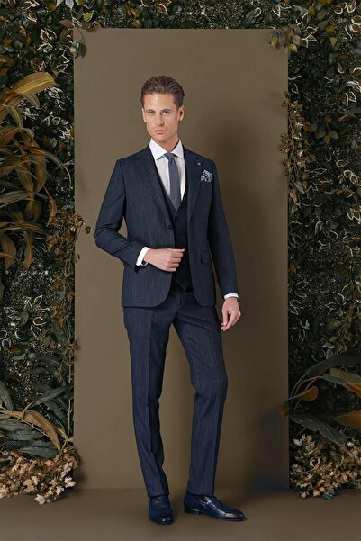 Efor TK 883 Slim Fit Lacivert Klasik Takım Elbise