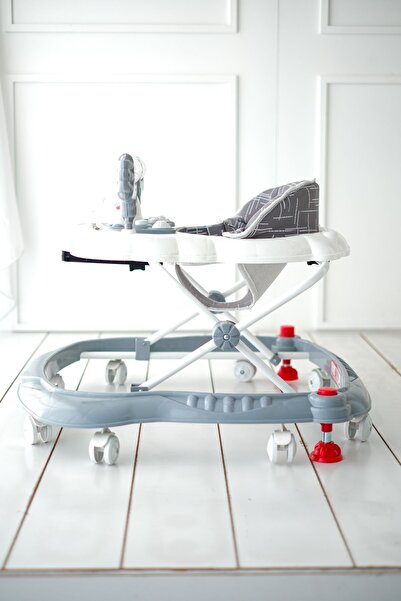 Jusso Duck Lüx Oyuncaklı Müzikli 3 Kademeli Örümcek Bebek Yürüteci